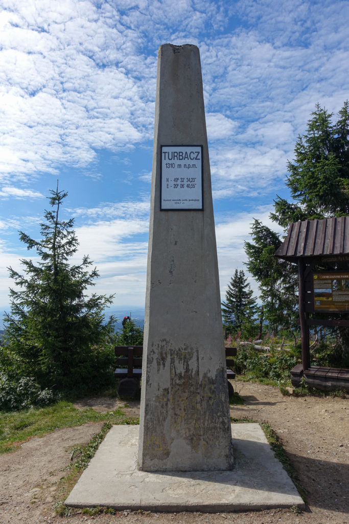 Obelisk na Turbaczu - szczyt