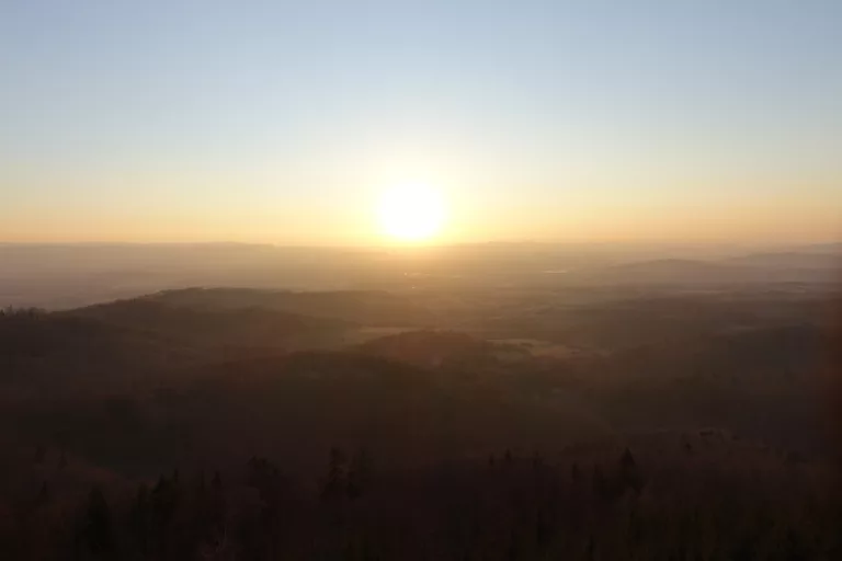 Zachód słońca na Kłodzkiej Górze